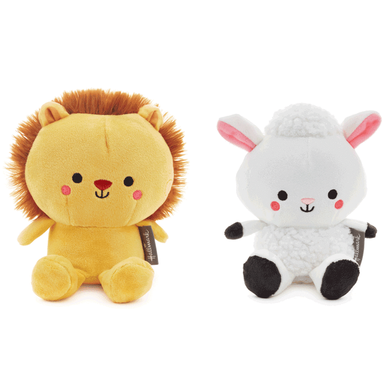 Hallmark Better Together Lion And Lamb Magnetic Plush Pair 5.25"
