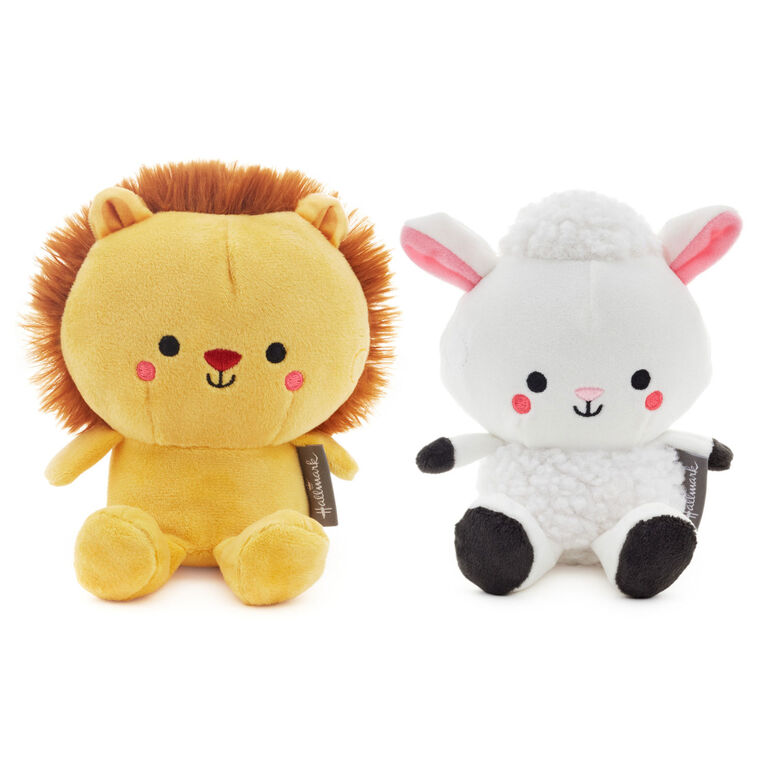 Hallmark Better Together Lion And Lamb Magnetic Plush Pair 5.25"