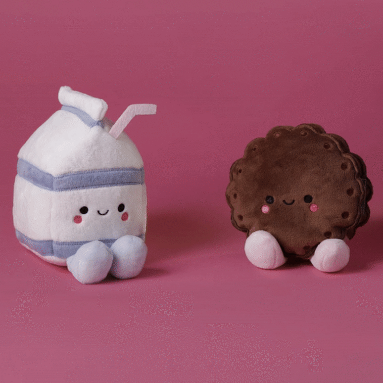 Hallmark Better Together Milk And Cookie Magnetic Plush 6"