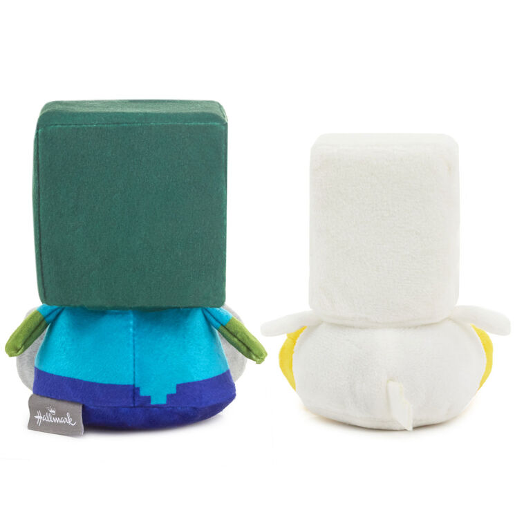 Hallmark Better Together Minecraft Baby Zombie And Chicken Magnetic Plush Pair 5.25" H
