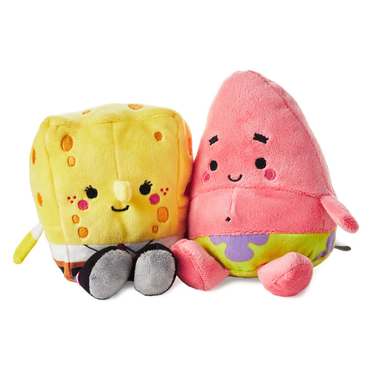 hallmark Better Together Nickelodeon SpongeBob and Patrick Magnetic Plush Pair 5.75"