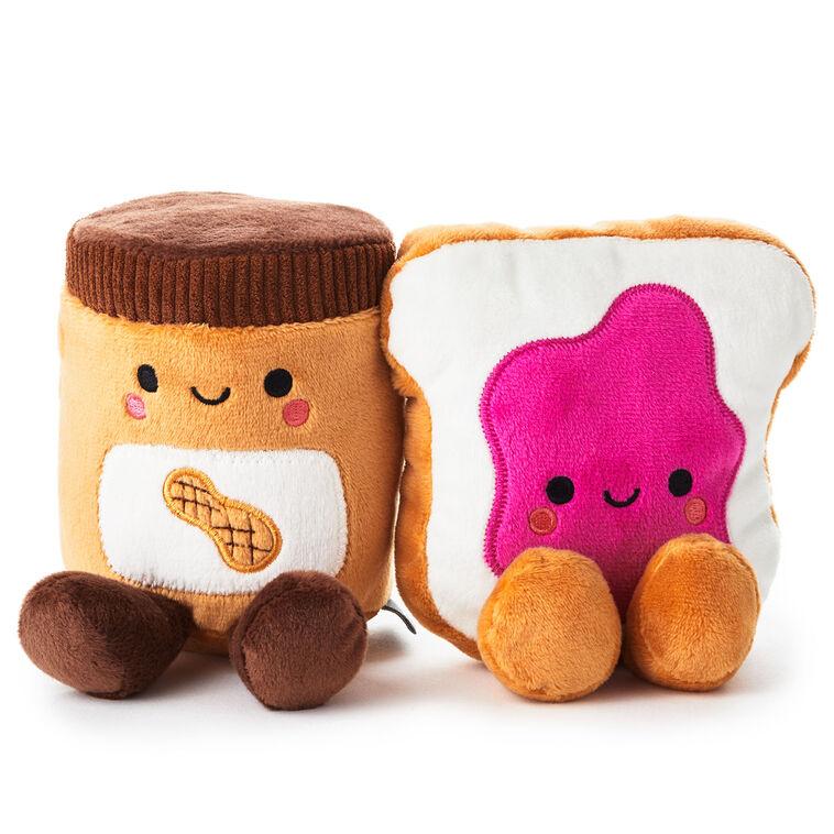hallmark Better Together Peanut Butter and Jelly Magnetic Plush 5"