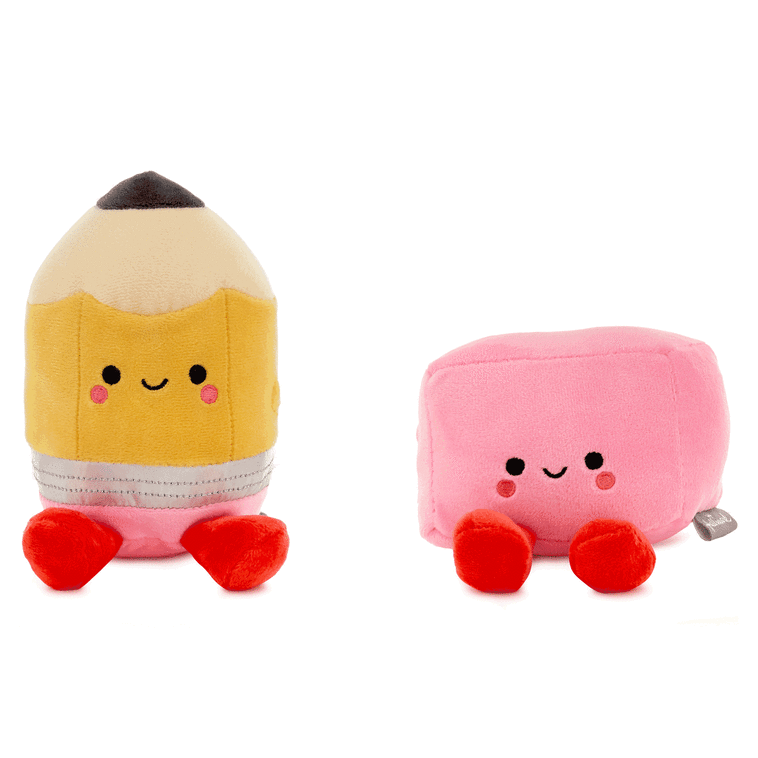 Hallmark Better Together Pencil And Eraser Magnetic Plush Pair 6"