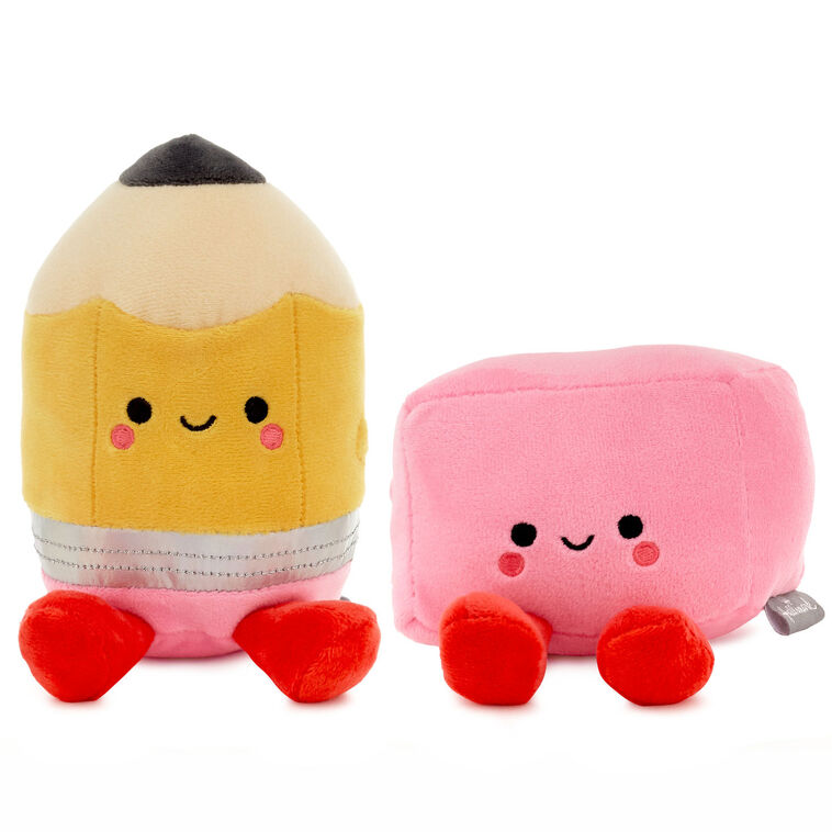 Hallmark Better Together Pencil And Eraser Magnetic Plush Pair 6"