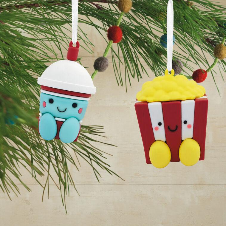 Hallmark Better Together Popcorn & Slushie Magnetic Hallmark Ornaments Set Of 2