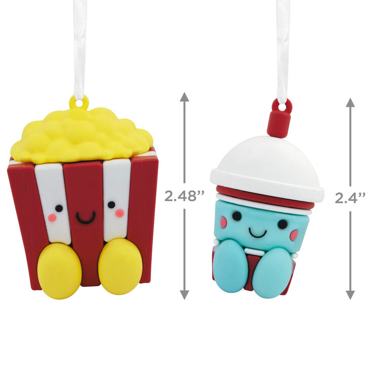 Hallmark Better Together Popcorn & Slushie Magnetic Hallmark Ornaments Set Of 2