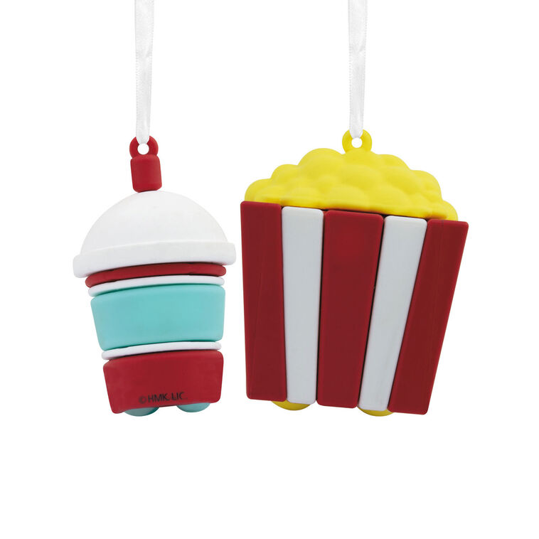 Hallmark Better Together Popcorn & Slushie Magnetic Hallmark Ornaments Set Of 2