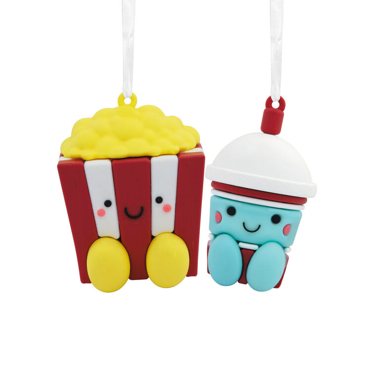 hallmark Better Together Popcorn & Slushie Magnetic Hallmark Ornaments Set of 2