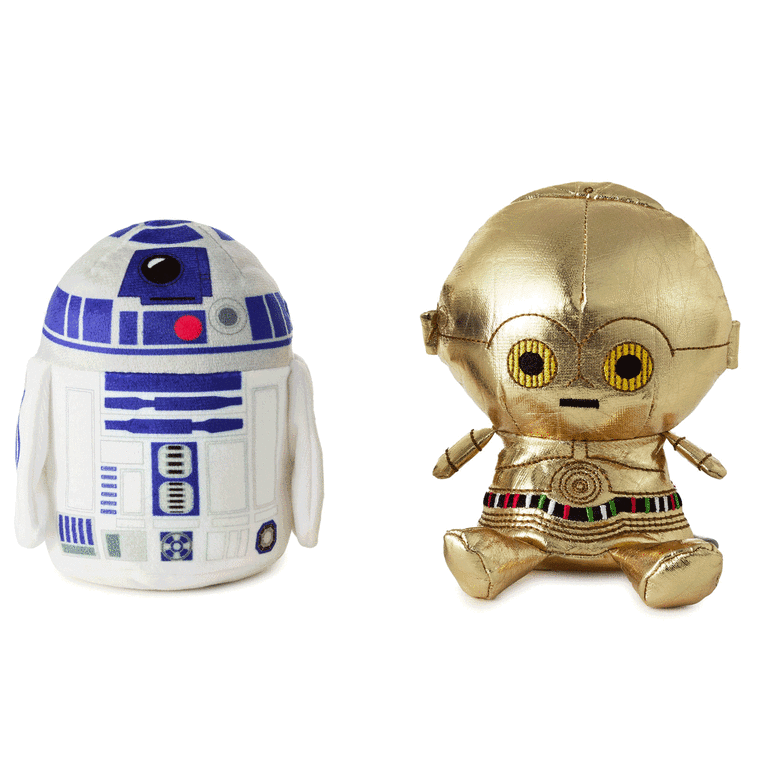 Hallmark Better Together Star Wars™ R2-D2™ And C-3PO™ Magnetic Plush Pair With Sound 6.25" H