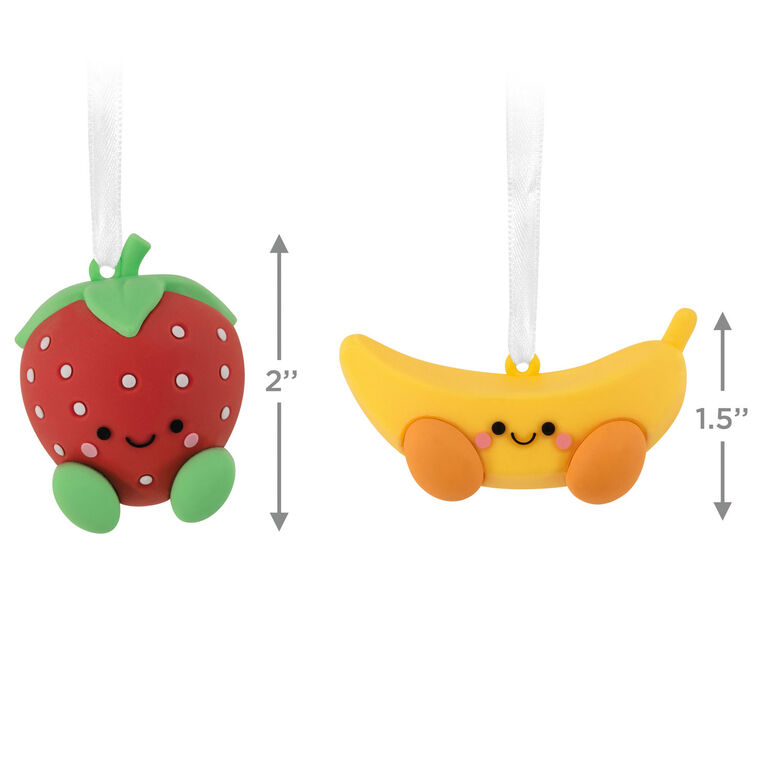 Hallmark Better Together Strawberry And Banana Magnetic Hallmark Ornaments Set Of 2