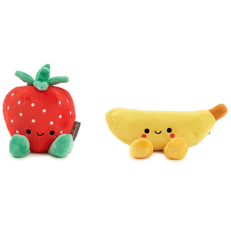 Hallmark Better Together Strawberry And Banana Magnetic Plush Pair 5.5"