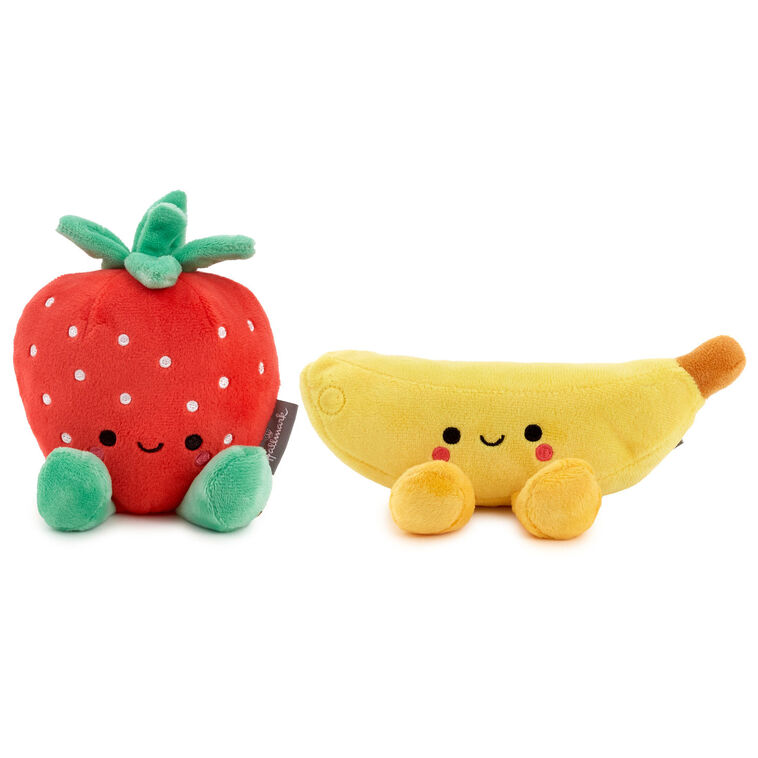 Hallmark Better Together Strawberry And Banana Magnetic Plush Pair 5.5"