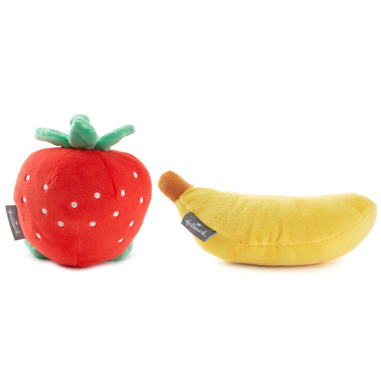 Hallmark Better Together Strawberry And Banana Magnetic Plush Pair 5.5"