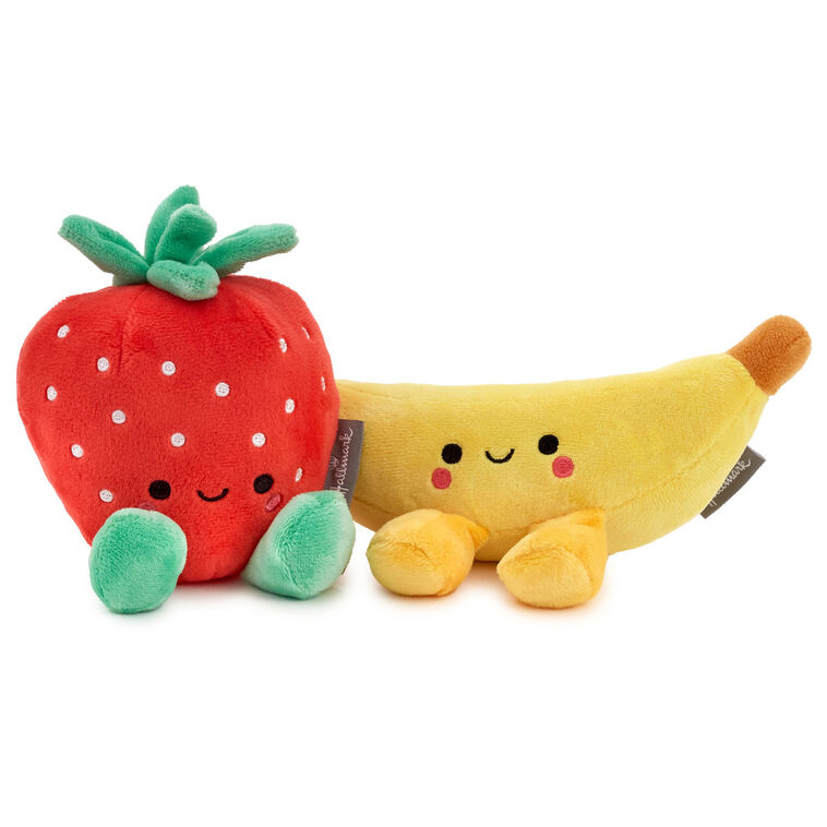 hallmark Better Together Strawberry and Banana Magnetic Plush Pair 5.5"