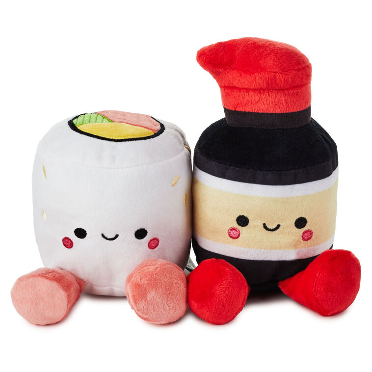 hallmark Better Together Sushi and Soy Sauce Magnetic Plush 5.25"