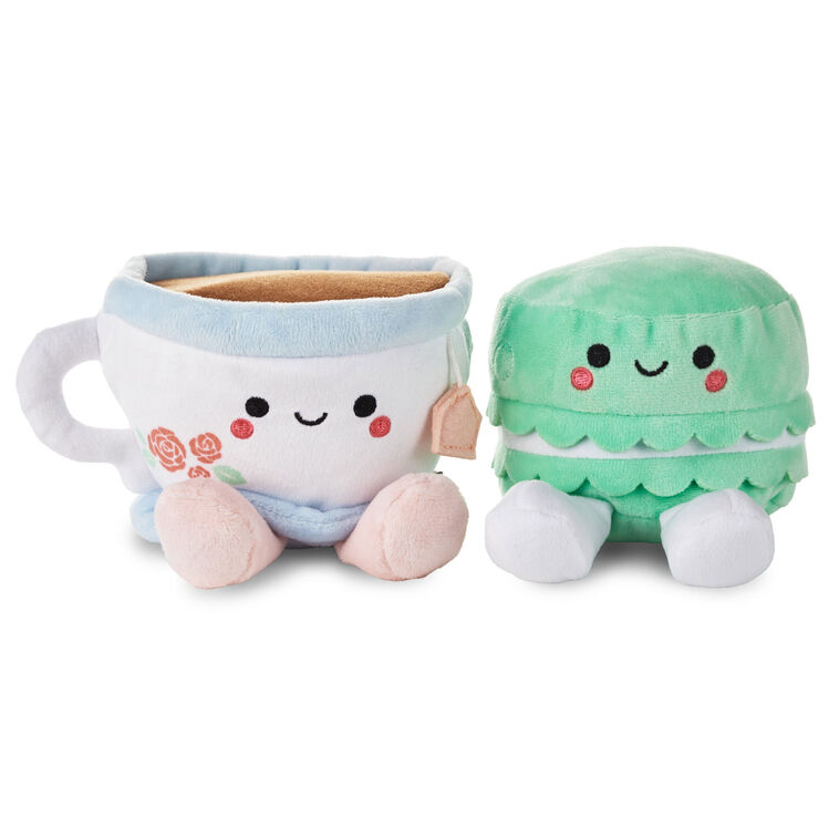 Hallmark Better Together Teacup And Macaron Cookie Magnetic Plush Pair 3.5"