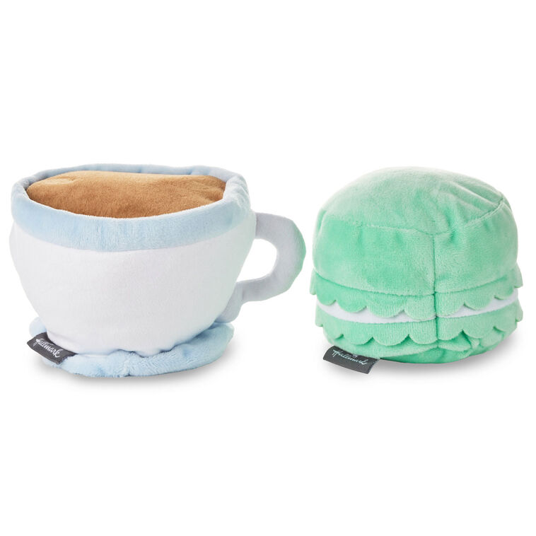 Hallmark Better Together Teacup And Macaron Cookie Magnetic Plush Pair 3.5"