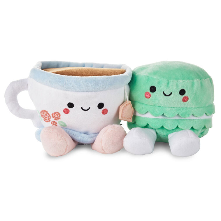 hallmark Better Together Teacup and Macaron Cookie Magnetic Plush Pair 3.5"