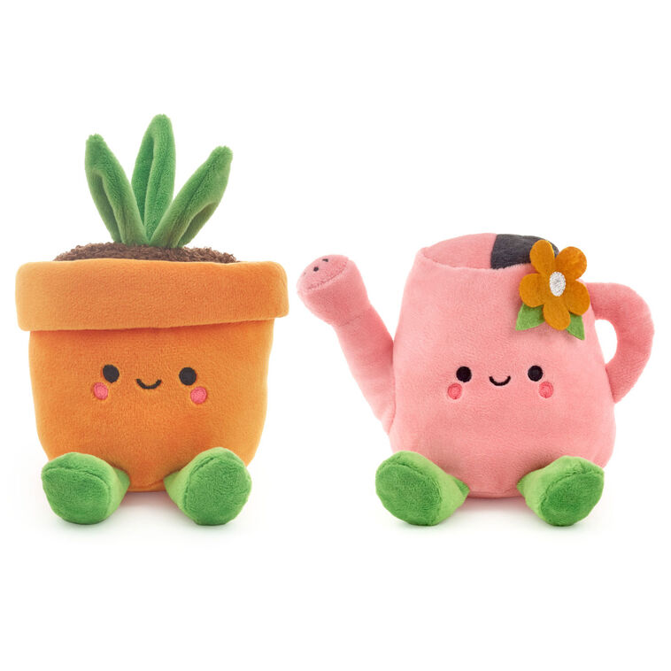 Hallmark Better Together Watering Can And Plant Magnetic Plush Pair 4.5"