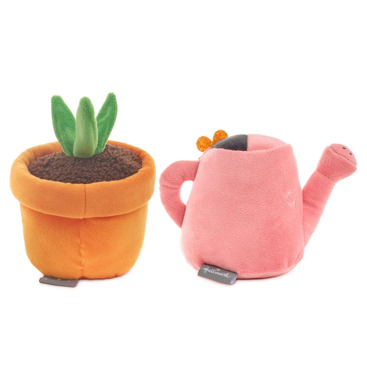 Hallmark Better Together Watering Can And Plant Magnetic Plush Pair 4.5"