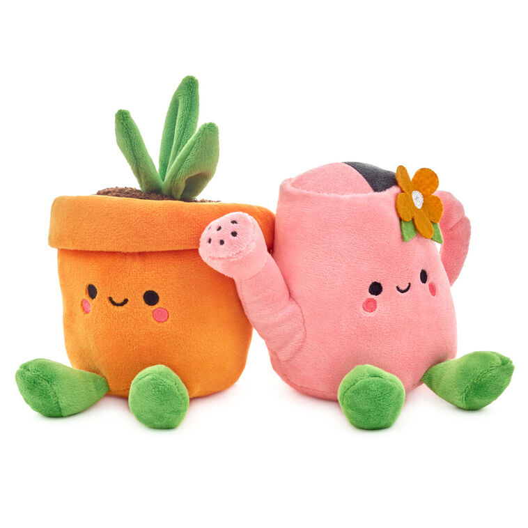 hallmark Better Together Watering Can and Plant Magnetic Plush Pair 4.5"