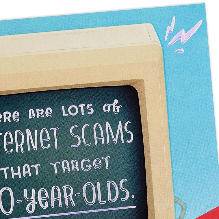 Hallmark Beware Of Internet Scams Funny 50th Birthday Card