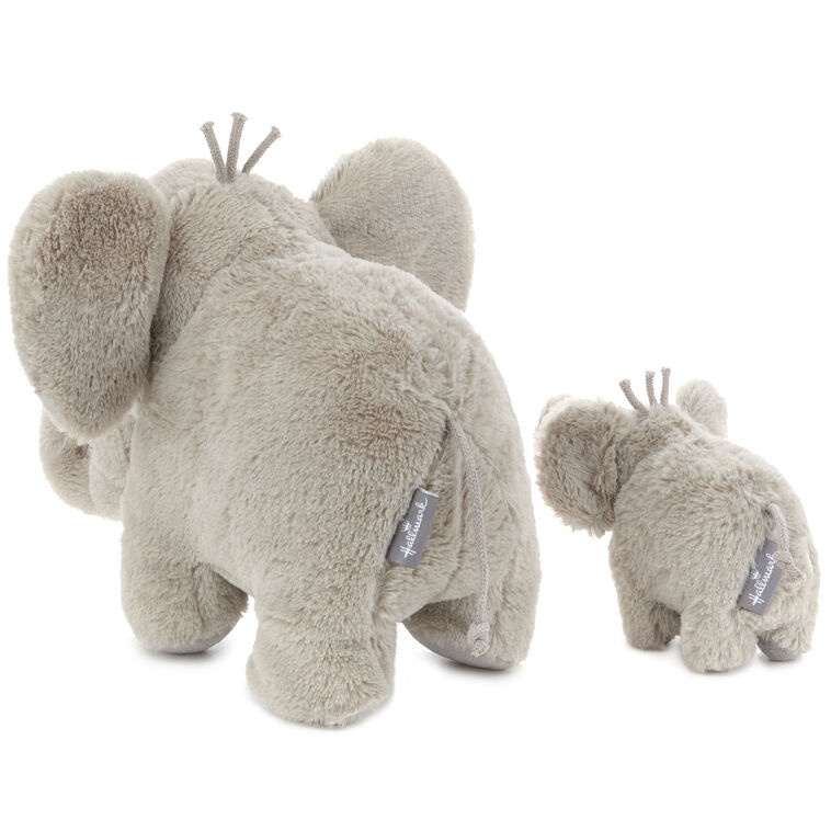 Hallmark Big And Little Elephant Singing Stuffed Animals With Motion 8"