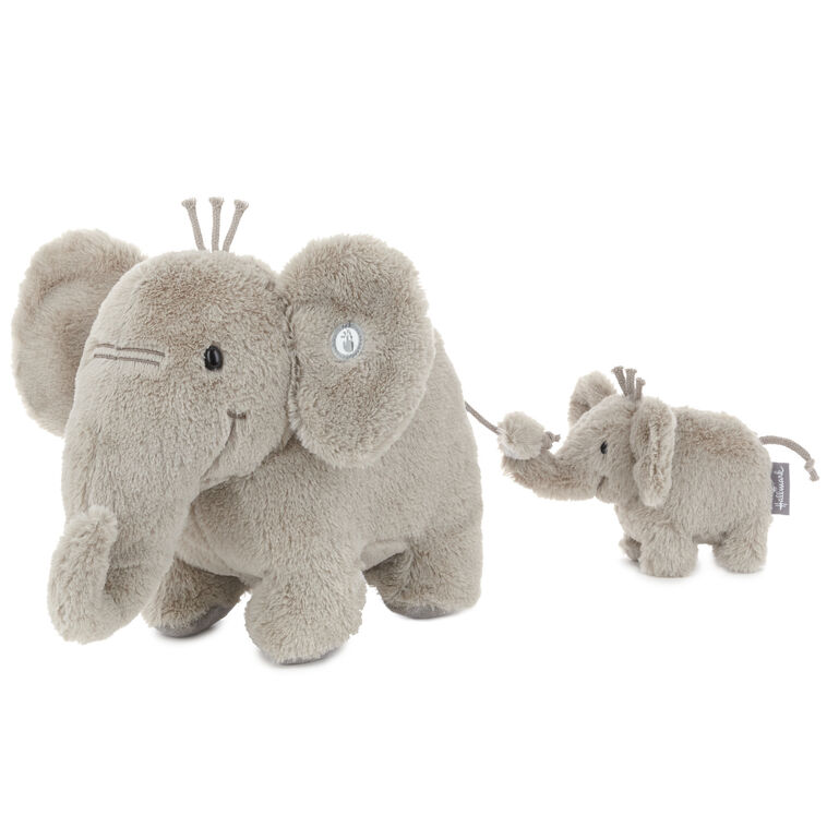 hallmark Big and Little Elephant Singing Stuffed Animals With Motion 8"