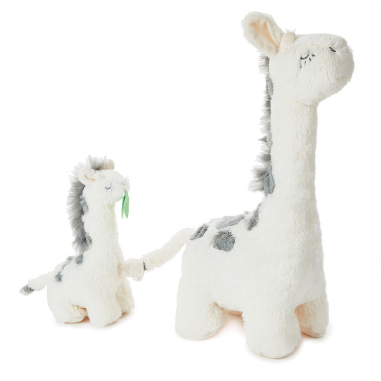 Hallmark Big And Little Giraffe Singing Stuffed Animals With Motion 13"