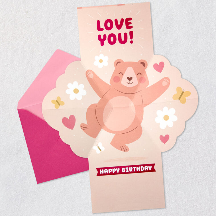 Hallmark Big Bear Hug Pop-Up Birthday Card For Granddaughter
