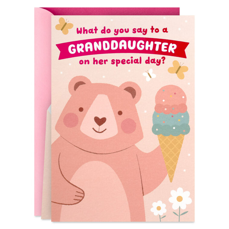 hallmark Big Bear Hug Pop-Up Birthday Card for Granddaughter