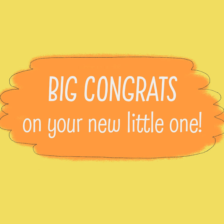 Hallmark Big Congrats On Your New Little One New Baby Card