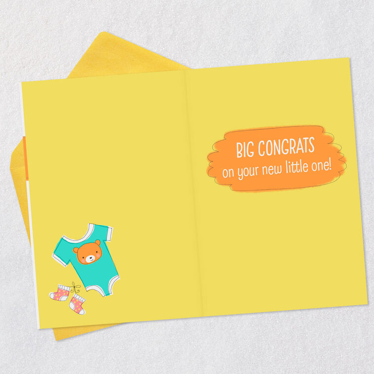 Hallmark Big Congrats On Your New Little One New Baby Card