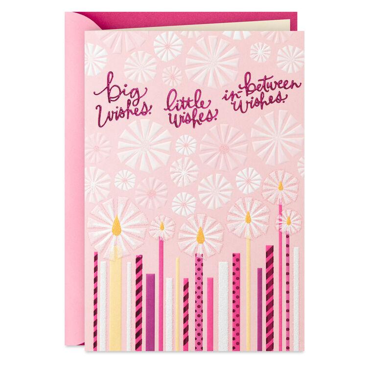 hallmark Big Little and In-between Wishes Birthday Card