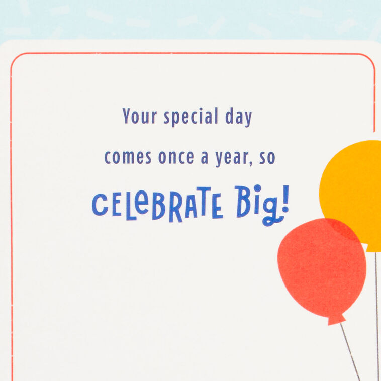 Hallmark Big Presents And Balloons Musical 3D Pop-Up Birthday Card With Light
