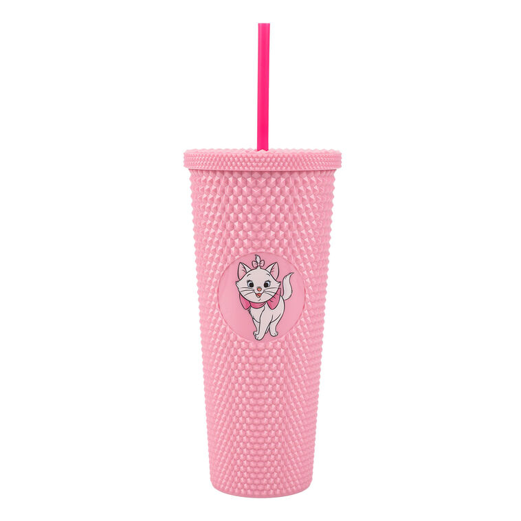 hallmark BioWorld Disney The Aristocats Marie Pink Tumbler With Straw 24 oz