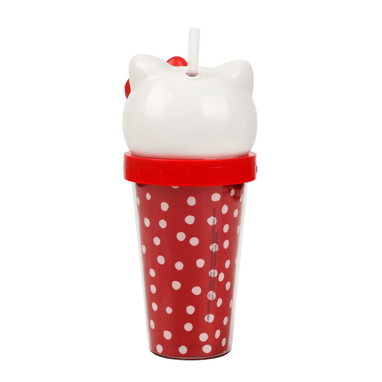 Hallmark BioWorld Hello Kitty Shaped Plastic Tumbler With Straw