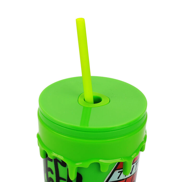 Hallmark BioWorld Minecraft Creeper And TNT Plastic Tumbler With Straw 24 Oz