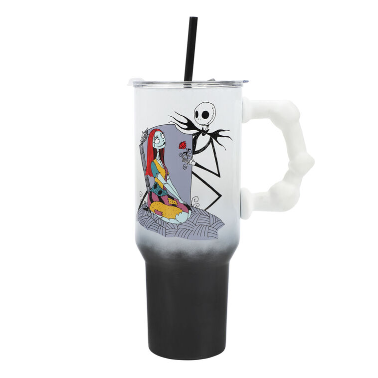 hallmark BioWorld Nightmare Before Christmas Jack and Sally Travel Cup 40 oz