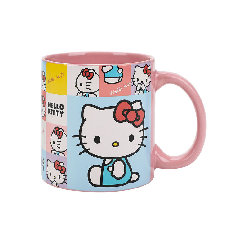 hallmark BioWorld Sanrio Hello Kitty Tiles Pink Mug 16 oz