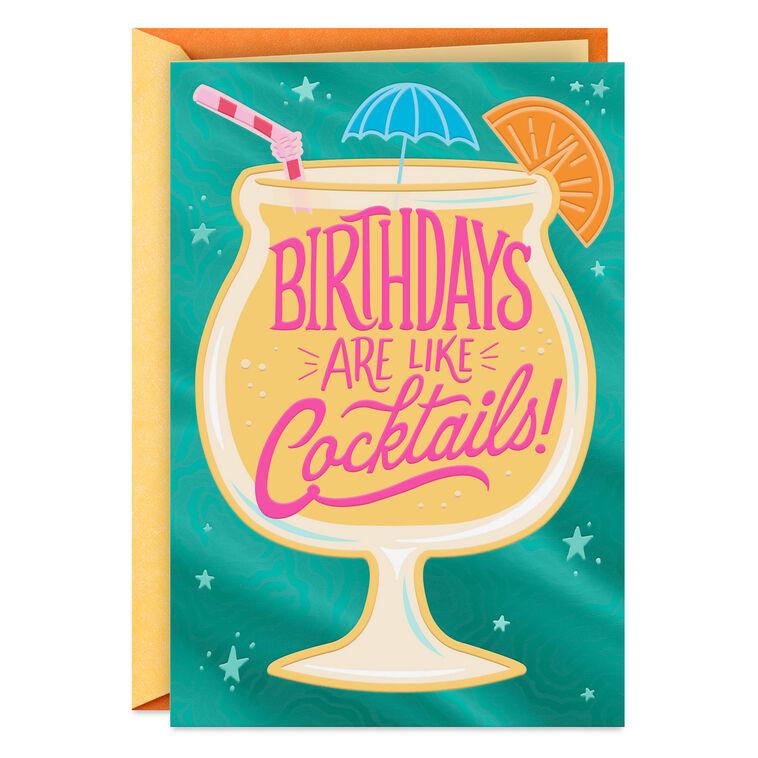 hallmark Birthdays Are Like Cocktails Funny Birthday Card