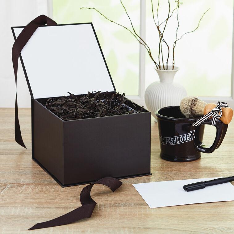 Hallmark Black 5x7 Large Gift Box With Shredded Paper Filler