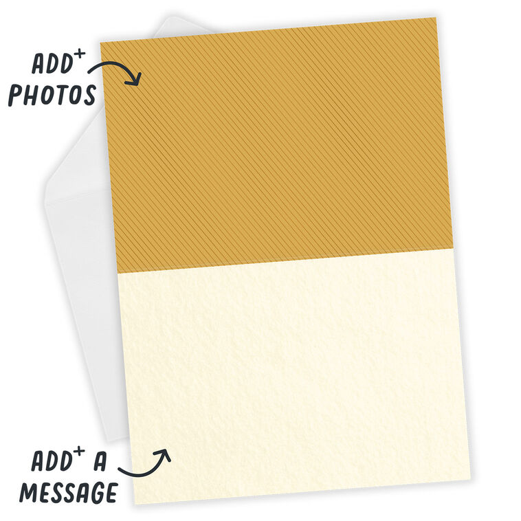 Hallmark Black And Gold Letters Custom Thank-You Card