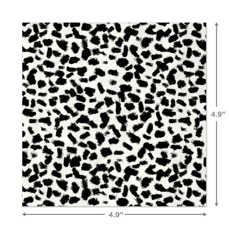 Hallmark Black And White Animal Print Cocktail Napkins Set Of 16