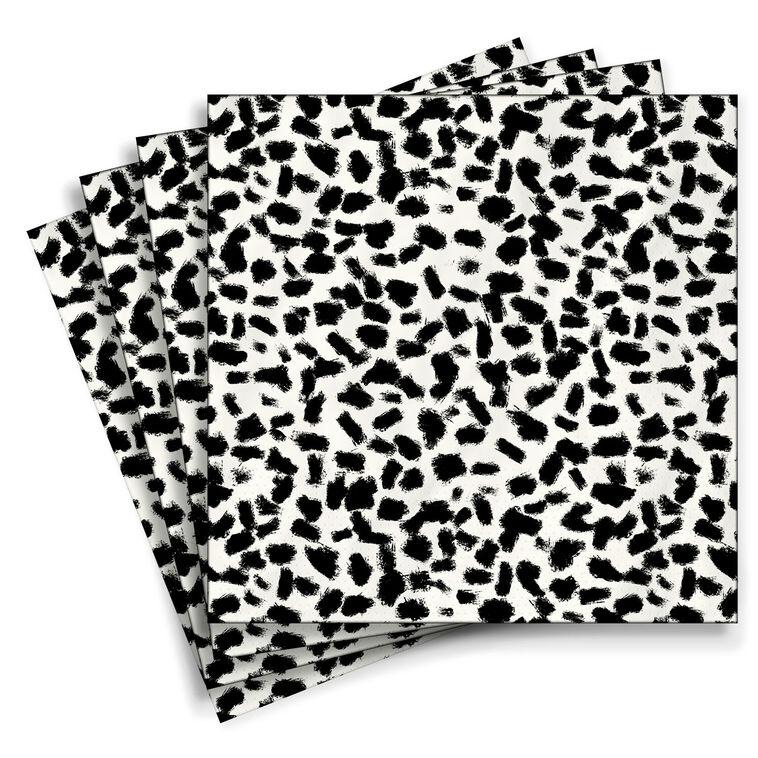 hallmark Black and White Animal Print Cocktail Napkins Set of 16