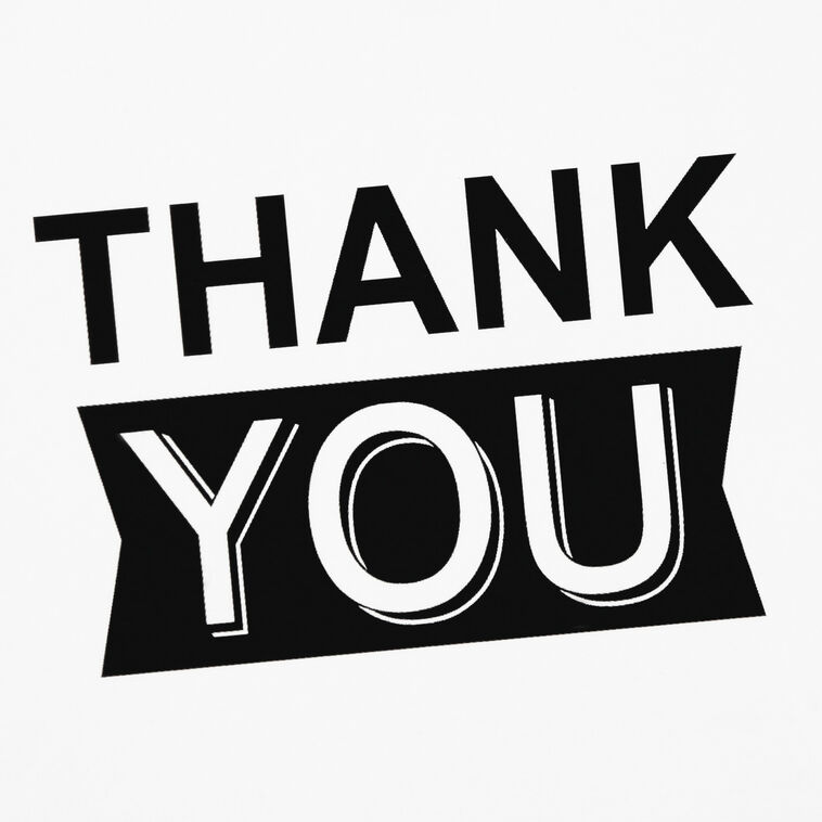 Hallmark Black-and-White Assorted Blank Thank-You Notes Pack Of 48