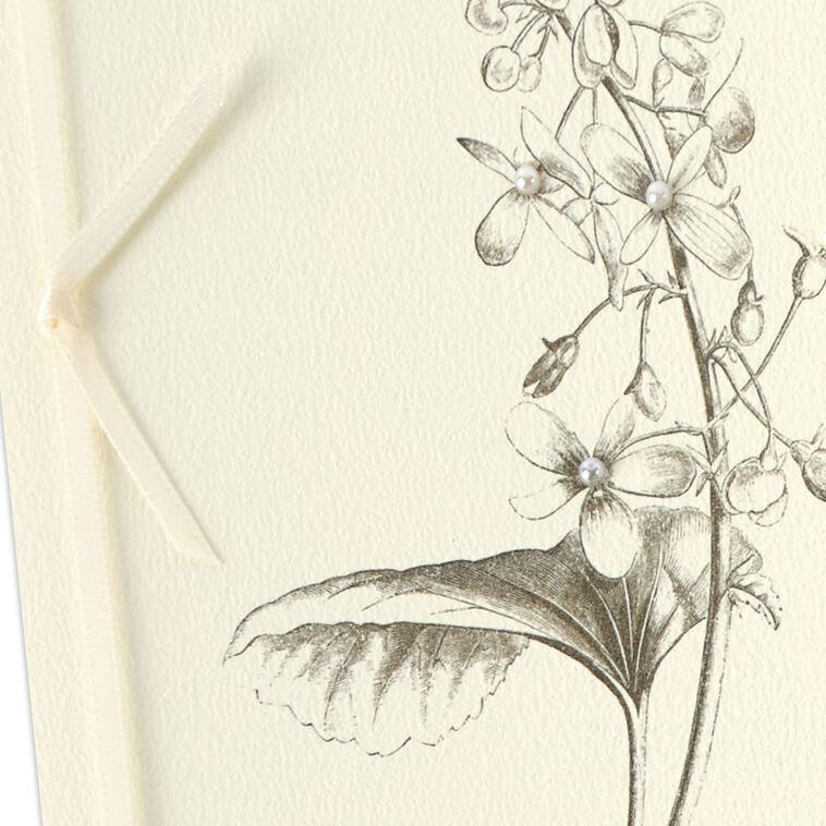 Hallmark Black-and-White Botanical Drawing Blank Card