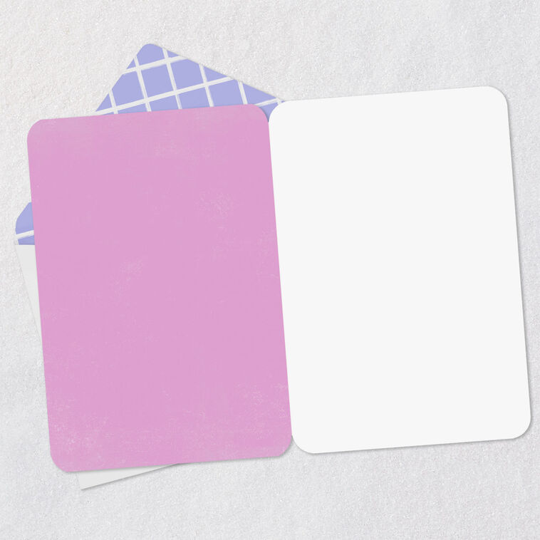 Hallmark Black-and-White Butterfly And Pink Flowers Blank Card