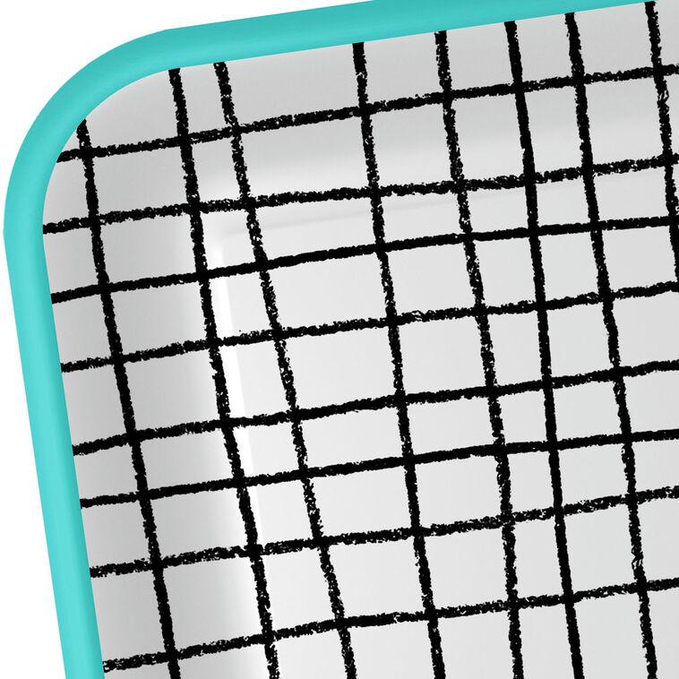 Hallmark Black And White Grid Square Dessert Plates Set Of 8