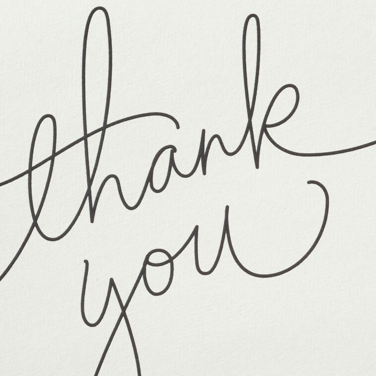 Hallmark Black Script On Ivory Blank Thank You Notes Pack Of 40